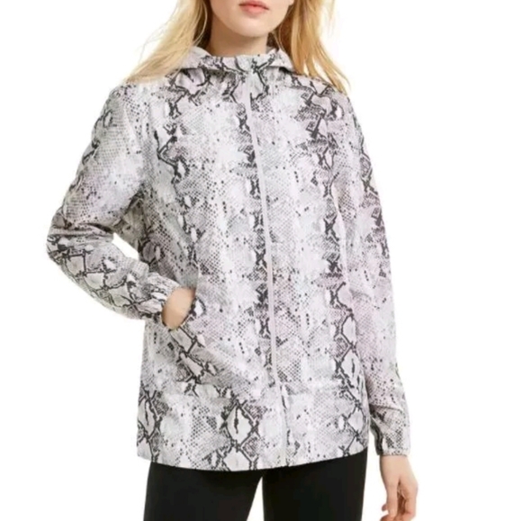 IDEOLOGY jacket snake print water resistant rain utility women's jacket -LARGE - Picture 2 of 3
